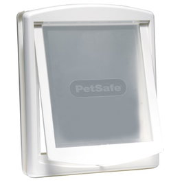 Petsafe Staywell Puerta Grande para Perros hasta 45kg Blanco - Puerta Abatible con Cierre de Seguridad