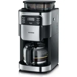Severin 4810 Cafetera de Filtro con Molinillo Integrado - Negro y Acero Inoxidable - 1000W - 1.4 L