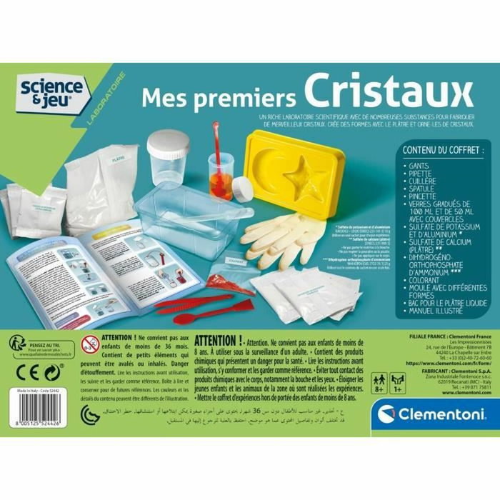 Clementoni Science & Jeu - Crea tus cristales - Juego científico