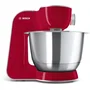 Máquina de cocina BOSCH MUM5 - Robot de cocina -1000W-7 velocidades + pulso- Bol de acero inoxidable 3.9L- Batidora 1.25 L - Rojo oscuro / plateado