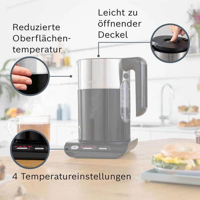 Bosch Styline TWK8613 Hervidor de agua 1,5 L Negro Bosch Styline TWK8613 Hervidor de agua 1,5 L Negro