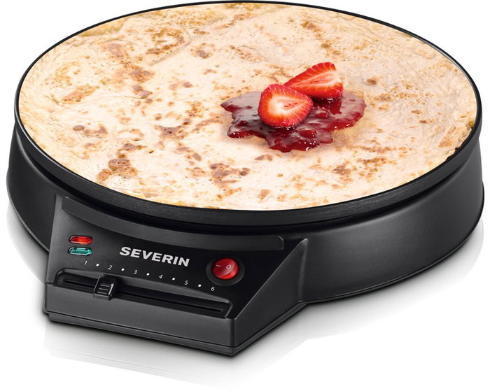 Severin CM 2198 Crepera de 30 cm, 1000 W, Negro