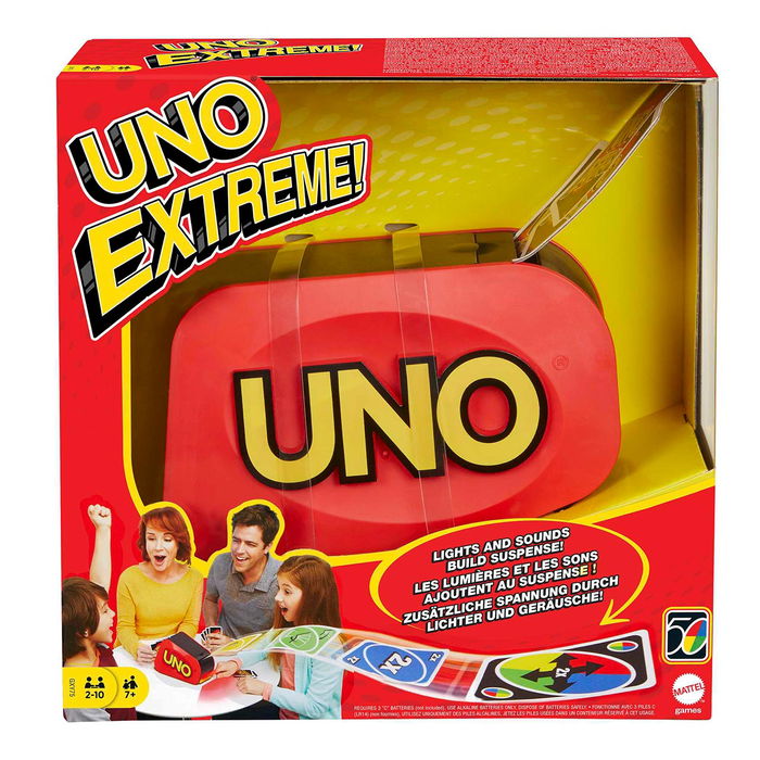 Mattel Juego Uno Extreme con Luces y Sonidos, Edad Mínima Recomendada 7 Años