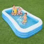 Bestway Piscina Hinchable Rectangular de 3 Cámaras, 305x183x56 cm, Azul