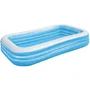 Bestway Piscina Hinchable Rectangular de 3 Cámaras, 305x183x56 cm, Azul