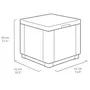 ALLIBERT by KETER Mesa cubo mimbre tejida 60L almacenamiento 42x42x39 cm Grafito