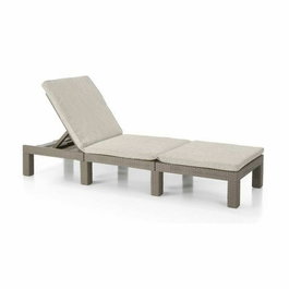 KETER Tumbona Lounge Daytona de Resina con Cojín, 4 Posiciones, Color Beige, 195x65 cm, ALLIBERT