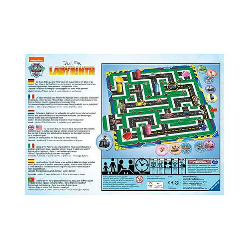 Ravensburger 20799 Paw Patrol Junior Labyrinth Juego de Mesa Viaje Aventura, 2-4 Jugadores, 4-8 Años, Instrucciones en Francés Ravensburger 20799 Paw Patrol Junior Labyrinth Juego de Mesa Viaje Aventura, 2-4 Jugadores, 4-8 Años, Instrucciones en Francés
