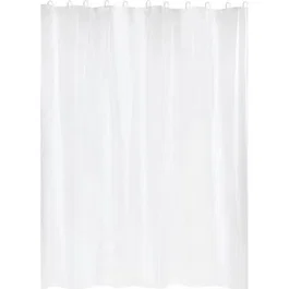 Gelco Cortina de Ducha PEVA Blanca 180x200 cm con Anillos