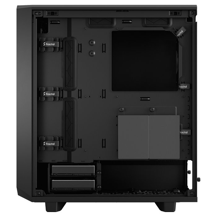 Fractal Design Meshify 2 Compact Torre PC Negro ATX/microATX/Mini-ITX, 2x140mm + 1x120mm Ventiladores, 7 Ranuras, para Gaming, Midi Case