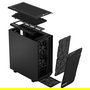 Fractal Design Meshify 2 Compact Black Torre PC Gaming ATX - Caja con 3 Ventiladores, Filtro Anti-Polvo, Gestion de Cables, Soporte para 7 Ranuras y GPU de 36 cm