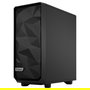 Fractal Design Meshify 2 Compact Black Torre PC Gaming ATX - Caja con 3 Ventiladores, Filtro Anti-Polvo, Gestion de Cables, Soporte para 7 Ranuras y GPU de 36 cm
