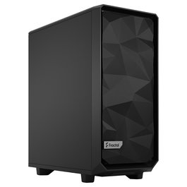 Fractal Design Meshify 2 Compact Black Torre PC Gaming ATX - Caja con 3 Ventiladores, Filtro Anti-Polvo, Gestion de Cables, Soporte para 7 Ranuras y GPU de 36 cm