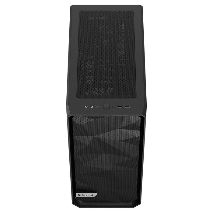 Fractal Design Meshify 2 Compact Torre PC Negro ATX/microATX/Mini-ITX, 2x140mm + 1x120mm Ventiladores, 7 Ranuras, para Gaming, Midi Case