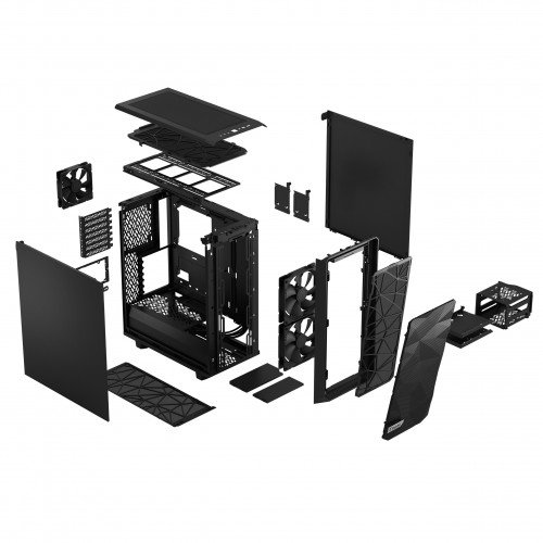 Fractal Design FD-C-MES2C-01 Meshify 2 Compact Caja de PC Negra para Placas ATX, Micro ATX, Mini-ITX