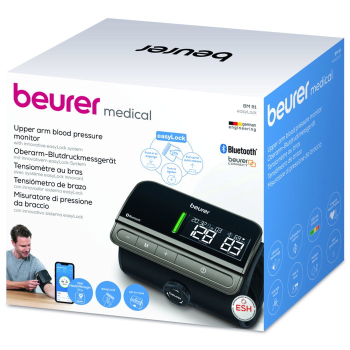 Beurer BM-81 easyLock Tensiómetro de Brazo con Bluetooth