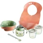 Tommee Tippee Kit de Destete para Bebé, +4 meses, Comederos, Vaso con Pico, Babero Impermeable Roll 'n' Go Antigolpes