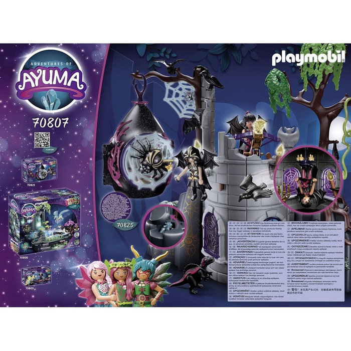 PLAYMOBIL Adventures of Ayuma Ruina Bat Fairies - Set de Construcción de Ruina con 2 Hadas, 2 Animales del Alma y 130 Accesorios - 135 Piezas