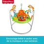 Fisher Price Jumperoo Jungle Jumper Asiento Giratorio 360° con Luces y Sonidos para Bebé, a Partir de 9 Meses
