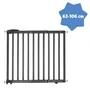 Badabulle Deco Pop Negro Barrera de Seguridad Extensible con Fijación a Presión y Tornillo (63.5 - 106cm)