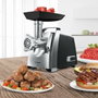 Bosch MFW67440 Picadora de Carne Eléctrica 700W, Negro y Acero Inoxidable