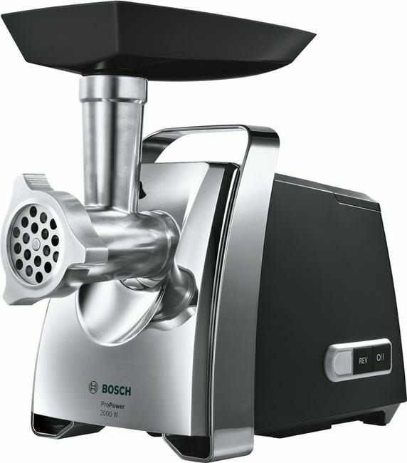 Bosch MFW67440 Picadora de Carne Eléctrica 700W, Negro y Acero Inoxidable