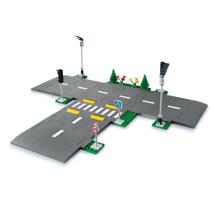 LEGO 60304 Intersección para montar, Juego de Construcción de Ciudades con Paneles y Carreteras para Montar LEGO 60304 Intersección para montar, Juego de Construcción de Ciudades con Paneles y Carreteras para Montar