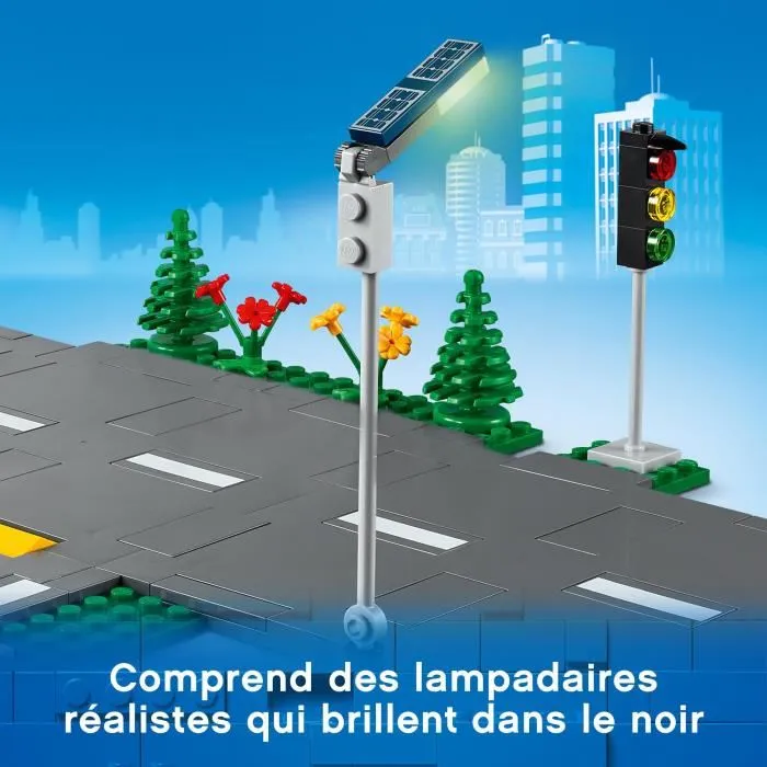 LEGO 60304 Intersección para montar, Juego de Construcción de Ciudades con Paneles y Carreteras para Montar LEGO 60304 Intersección para montar, Juego de Construcción de Ciudades con Paneles y Carreteras para Montar