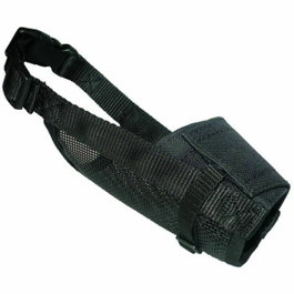 YAGO Bozal de nylon negro para perros grandes con red transpirable y ajustable