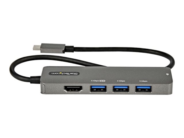 Startech Adaptador Multipuertos USB-C a HDMI 2.0 4K 60Hz Hub Ladrón USB 2 Puertos 10Gbps PD Paso Startech Adaptador Multipuertos USB-C a HDMI 2.0 4K 60Hz Hub Ladrón USB 2 Puertos 10Gbps PD Paso