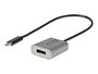 Startech.com Adaptador USB-C a DisplayPort 1.4, 8K 60Hz y 4K 60Hz, Compatible con Thunderbolt 3, 30 cm, Color Gris - CDP2DPEC