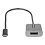 Startech.com Adaptador USB-C a DisplayPort 1.4, 8K 60Hz y 4K 60Hz, Compatible con Thunderbolt 3, 30 cm, Color Gris - CDP2DPEC