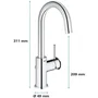 Grohe Mezclador Monomando de Lavabo Tamaño L