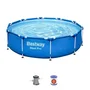 Bestway Piscina Estructura Pro Acero Redonda Azul 305x76cm con Filtro Cartucho I (58093)