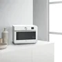 Whirlpool JT469WH Microondas Jet Chef 33L 6th SENS Combi Crisp Steam Acero Inoxidable Blanco