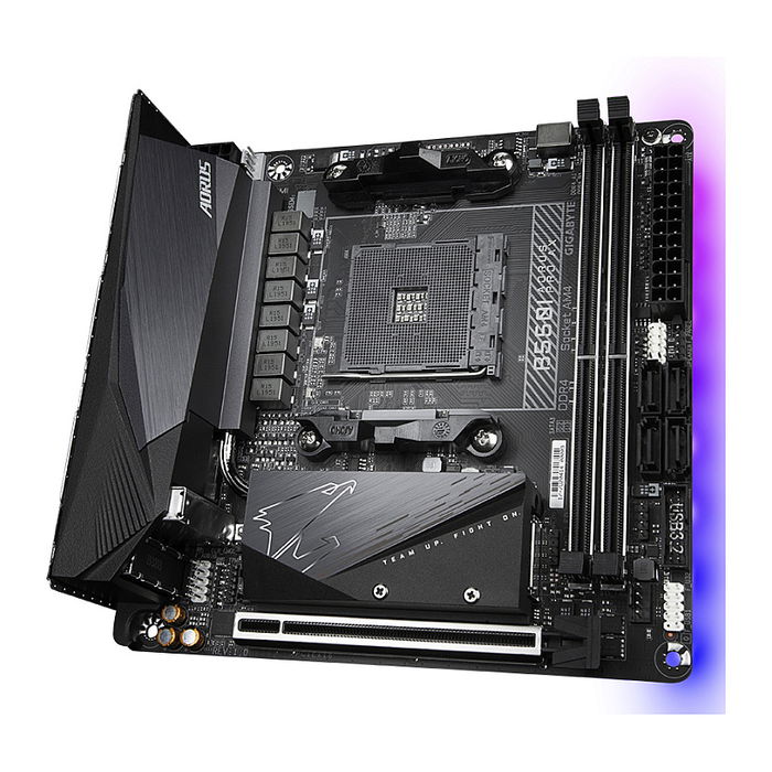 Gigabyte GA-B550I AORUS PRO AX Placa Base AMD B550 Zócalo AM4 Mini ITX DDR4 Wi-Fi 6E 2.5GbE Gigabyte GA-B550I AORUS PRO AX Placa Base AMD B550 Zócalo AM4 Mini ITX DDR4 Wi-Fi 6E 2.5GbE