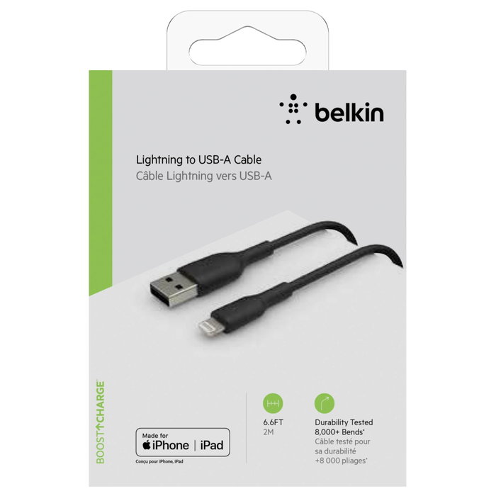 Belkin Cable Boost Charge Lightning a USB-A de 2 m Negro