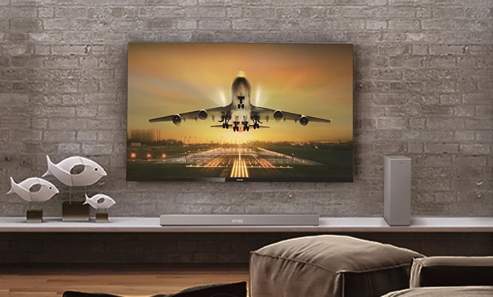 Philips TAB8505/10 Barra de Sonido 2.1 Canales 200 W con Subwoofer Inalámbrico Plata