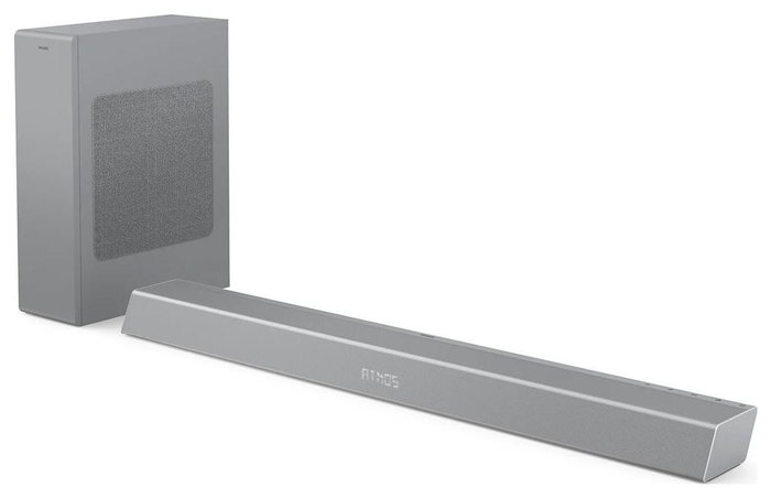 Philips TAB8505/10 Barra de Sonido 2.1 Canales 200 W con Subwoofer Inalámbrico Plata