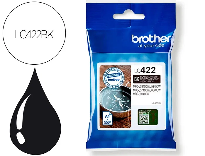 Brother Cartucho de Tinta LC422BK Negro