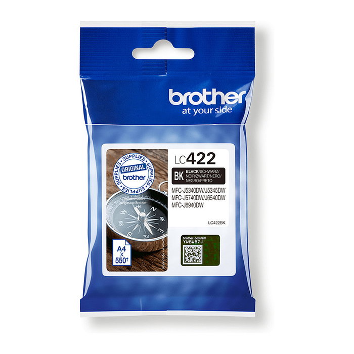 Brother Cartucho de Tinta LC422BK Negro
