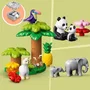 LEGO 10975 DUPLO Animales salvajes del mundo, juguete educativo para niños de 2 años, 22 minifiguras de leones, ciervos y alpacas, con tapete de juego