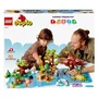 LEGO 10975 DUPLO Animales salvajes del mundo, juguete educativo para niños de 2 años, 22 minifiguras de leones, ciervos y alpacas, con tapete de juego