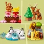 LEGO 10975 DUPLO Animales salvajes del mundo, juguete educativo para niños de 2 años, 22 minifiguras de leones, ciervos y alpacas, con tapete de juego