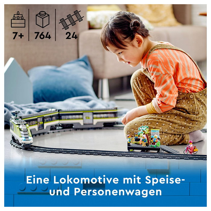 LEGO City Tren de Pasajeros de Alta Velocidad, Juego de Construcción, 764 Piezas, 7+ Años
