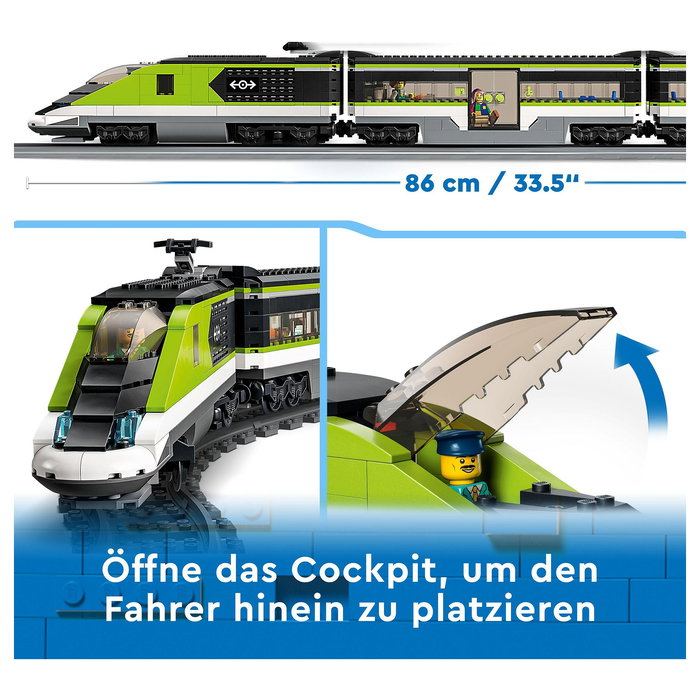 LEGO City Tren de Pasajeros de Alta Velocidad, Juego de Construcción, 764 Piezas, 7+ Años