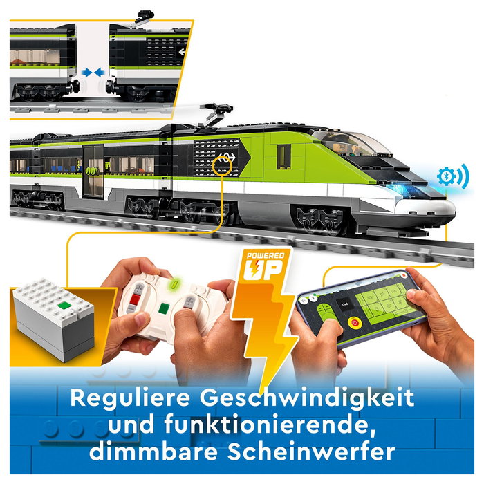 LEGO City Tren de Pasajeros de Alta Velocidad, Juego de Construcción, 764 Piezas, 7+ Años