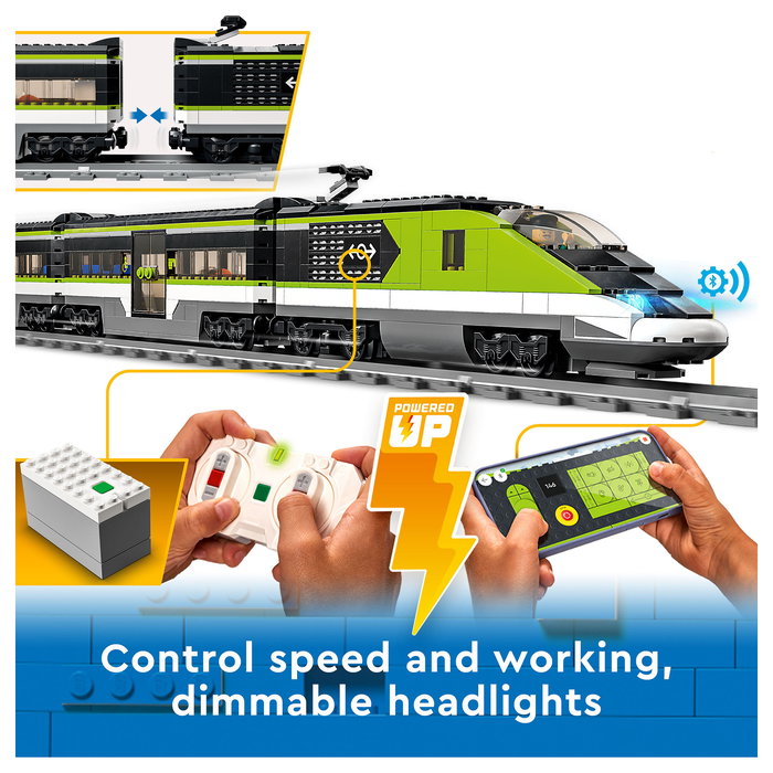 LEGO City Tren de Pasajeros de Alta Velocidad, Juego de Construcción, 764 Piezas, 7+ Años