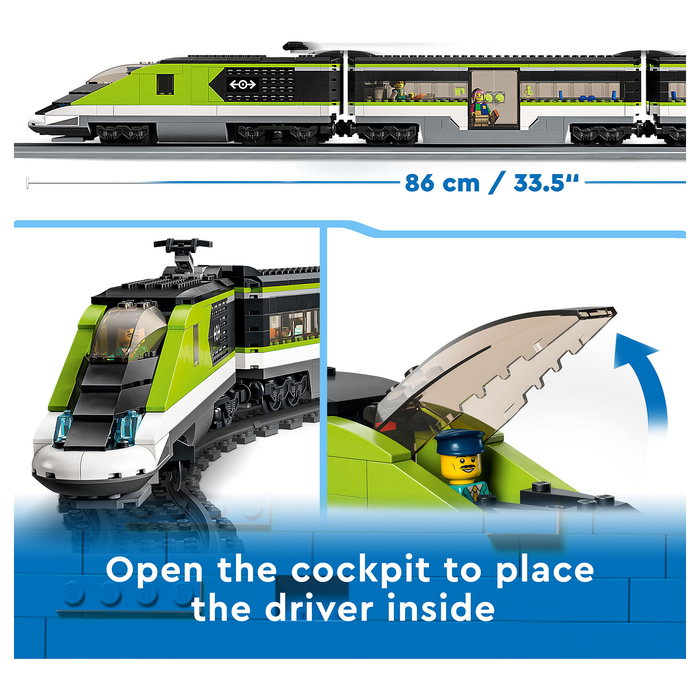 LEGO City Tren de Pasajeros de Alta Velocidad, Juego de Construcción, 764 Piezas, 7+ Años