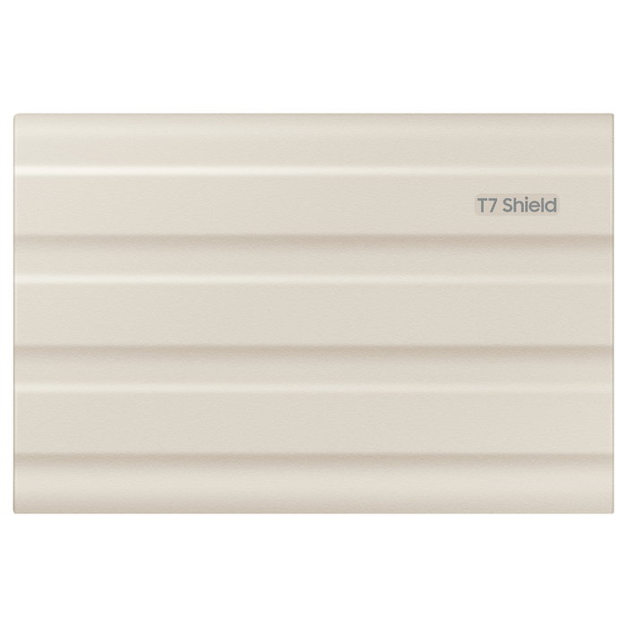 Samsung Portable SSD T7 Shield 2TB USB 3.2 Gen2 Beige - Resistente al Agua y Polvo, Protección por Contraseña AES 256-bit, Lectura 1050 MB/s, Incluye Software
